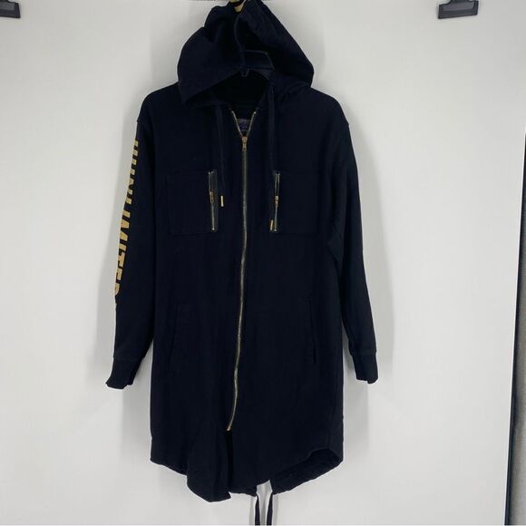 Bleecker & Mercer Men’s Black Zip Up Tunic Hoodie size S - Picture 1 of 4